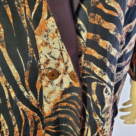 VINTAGE 80s Animal Print Duster - Picture 6 of 9